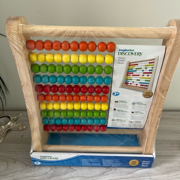 Imaginarium Wooden Abacus Math Toy Bead Counting Number Learning Homeschooling - Picture 3 of 7